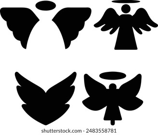 Wings of the angel silhouette.