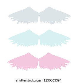 Wings angel. Vector illustration.