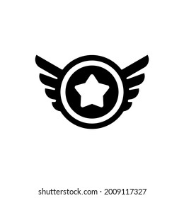 Icono de la insignia Wings. Archivo EPS vectorial.
