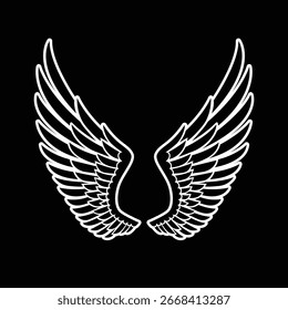 Alas de pájaro logotipo abstracto estilo moderno