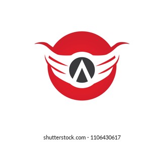 Wings bird falcon logo 
