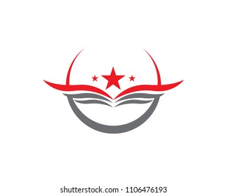 wings bird falcon and star logo