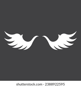 Wings bird icon and symbol vector template