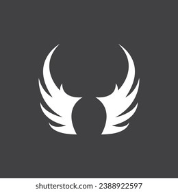 Wings bird icon and symbol vector template