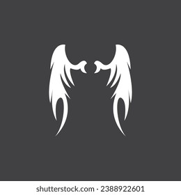 Wings bird icon and symbol vector template