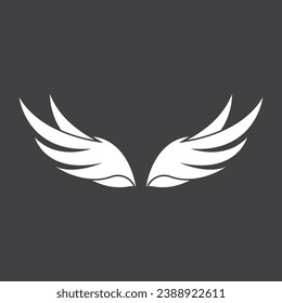 Wings bird icon and symbol vector template