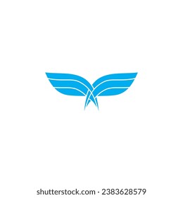 Wings bird institute arm eagle falcon logo design template vector editable royalty free image downlead 