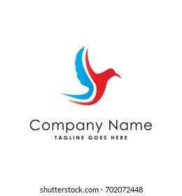 wings bird logo template