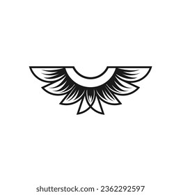 wings bird logo vector image