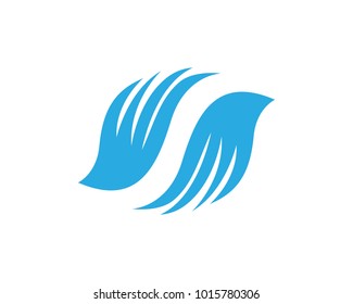 Wings bird sign abstract template icons app
