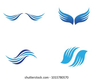 Wings bird sign abstract template icons app