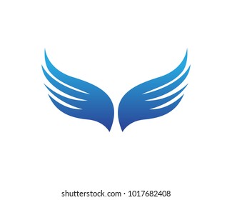 Wings bird sign abstract template icon 