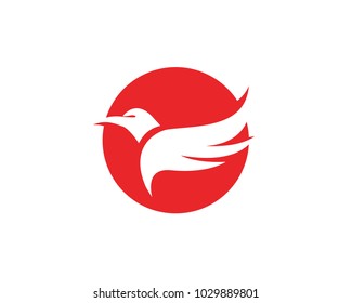 Wings bird sign abstract template icons app
