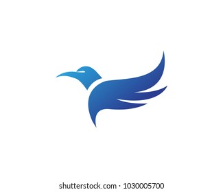 Wings bird sign abstract template icons app

