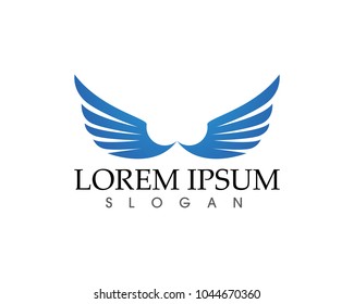 Wings  bird sign abstract template icons app
