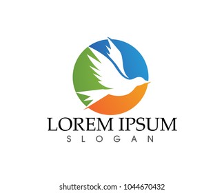 Wings  bird sign abstract template icons app
