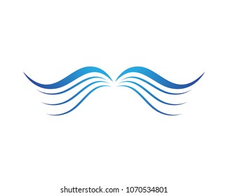 Wings bird sign abstract template icons app