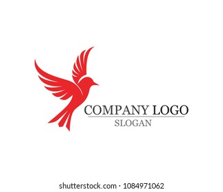 Wings bird sign abstract template icons app
