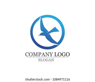 Wings bird sign abstract template icons app
