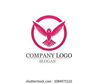 Wings bird sign abstract template icons app
