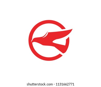 Wings bird sign abstract template icons app

