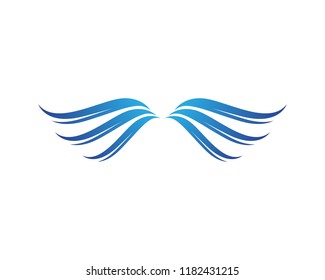 Wings bird sign abstract template icons app
