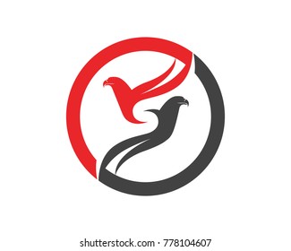 Wings bird sign abstract template icons app