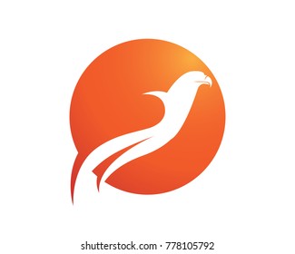 Wings bird sign abstract template icons app