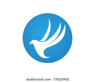 Wings bird sign abstract template icons app