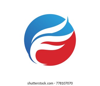 Wings bird sign abstract template icons app
