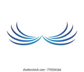 Wings bird sign abstract template icons app