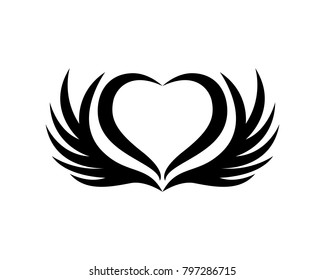 Wings bird sign abstract template icons app