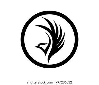 Wings bird sign abstract template icons app