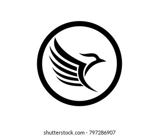 Wings bird sign abstract template icons app