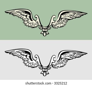 wings bird star wings flying feather ornate art innocent liberty painting graphic soaring ribbon picture science mark draw goodness angel moving image drawing vertebrate airborne freedom illustration