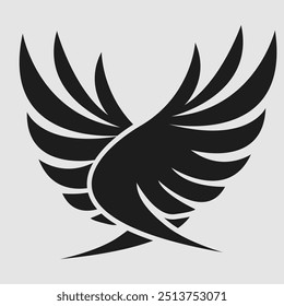 The wings of the bird that form love with basic colors to look simple and free of imagination.