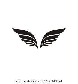 Wings black icons vectorlogo. Modern minimalistic design.