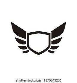 Wings black icons vectorlogo. Modern minimalistic design.