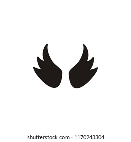 Wings black icons vectorlogo. Modern minimalistic design.