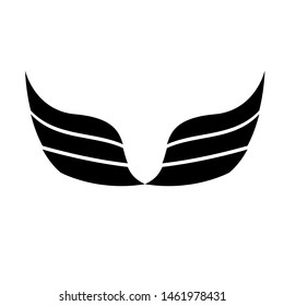 Wings black logo .minimalistic vector logo template