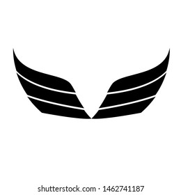 Wings black logo .minimalistic vector logo template