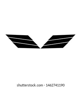 Wings black logo .minimalistic vector logo template