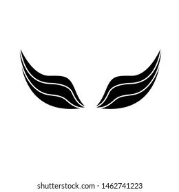 Wings black logo .minimalistic vector logo template
