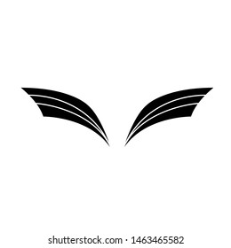 Wings black logo .minimalistic vector logo template
