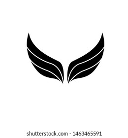 Wings black logo .minimalistic vector logo template