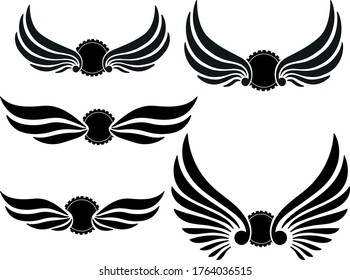 the wings can be used as a logo or emblem. I also make custom illustrations and logos with patterns