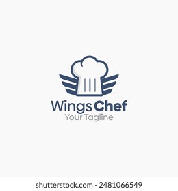 Wings Chef Logo Vector Template Design. Good for Business, Start up, Agency, and Organization