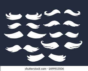 Wings Collection Hand Drawn Silhouette Vector Illustration 