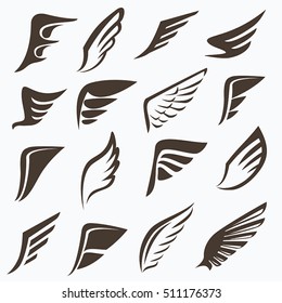 wings collection, set of elements for logo design