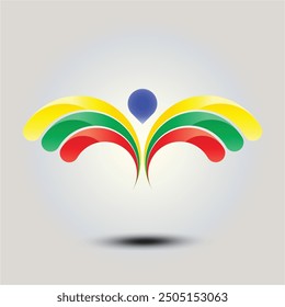 Wings Colorful Icon Logo Vector